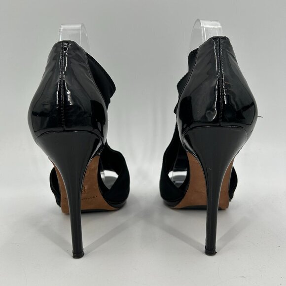 DONALD J. PLINER Black Parvis Zip Up Peep Toe High Heels Shoes Size 8.5 - Picture 6 of 11